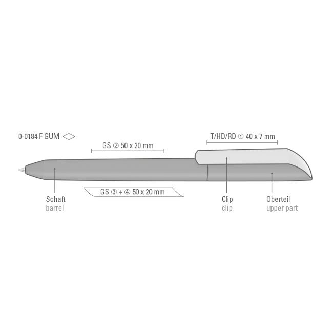 Ручка UMA soft-touch VANE F GUM, пластик, 1100184FG09I