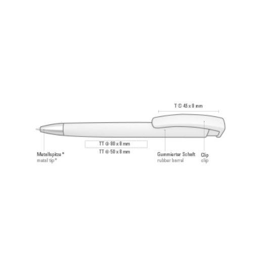 Ручка кулькова UMA soft-touch TRINITY K, 110013366