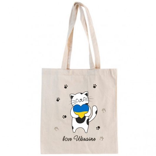 Сумка бавовняна Котик Love Ukraine, 200 г(м2), 50S21A23YKLU