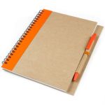 Записник А5 ECOCOLOR на пружині зі смужкою та ручкою, 683304