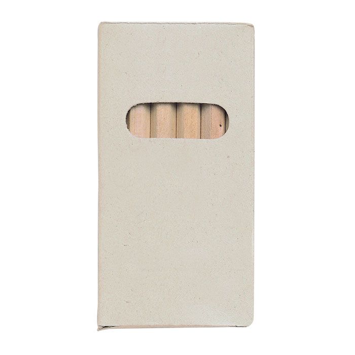 Набір з 6 бежевих олівців ABIGAIL, 9x4,5x0,8 см, KC247899