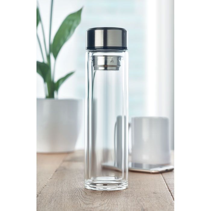 Пляшка для напоїв POLE GLASS 390 мл, скло, MO616922