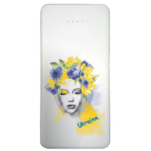 Пауербанк Українка, білий на 10000 mAh, P09150P0UAS
