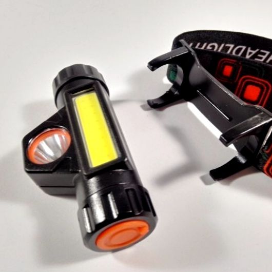 Ліхтарик WORK24 акумуляторний налобний, LED+USB+Rechargable, P29174P9